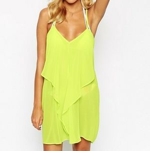 ASOS lime green beach cover